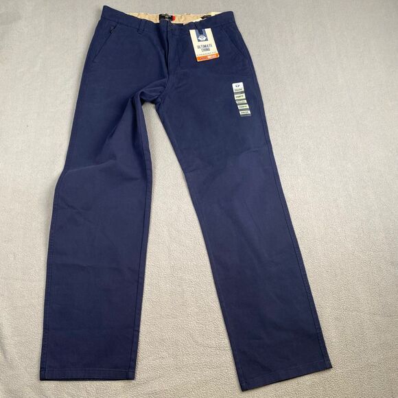 Dockers Ultimate Chino Pants Men's size W34 L34 Slim Fit Navy Blue Smart 360.NEW - Picture 13 of 14